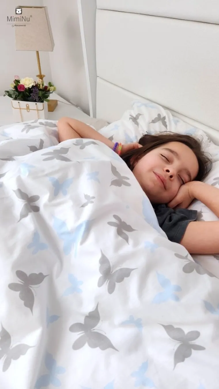 MimiNu, Junior, Butterfly, 2-częściowy komplet pościeli, 140-200 cm + 70-80 cm