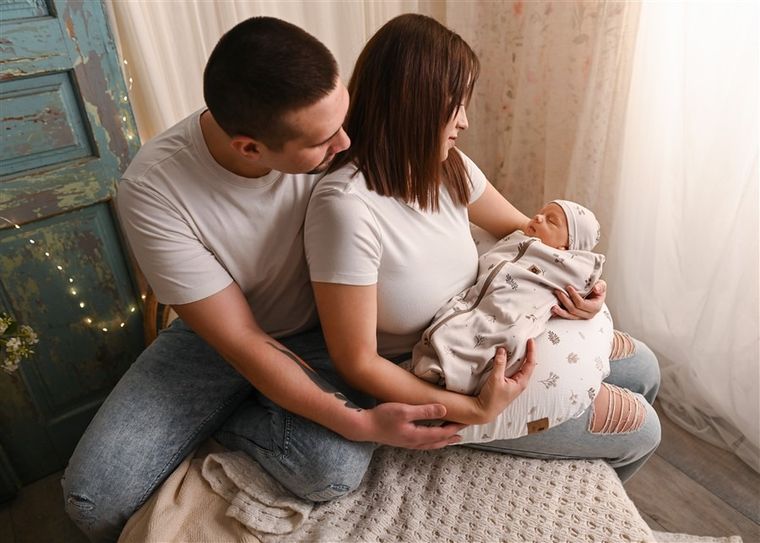 MimiNu, Soft, Teddy, komplet: śpiworek + czapeczka, listki, TOG 0.5, 0-3 m