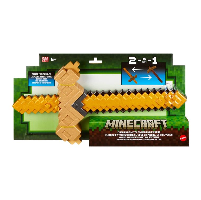 Minecraft, Miecz/Kilof 2 w 1, akcesorium z transformacją