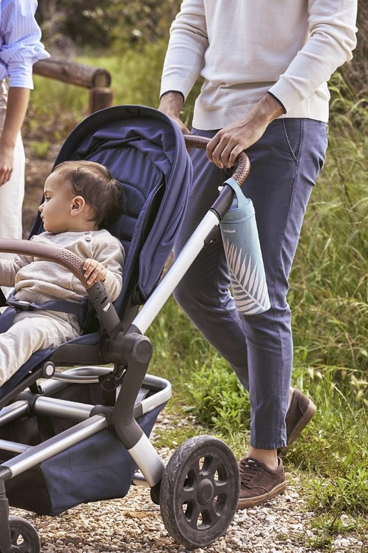 Miniland, Terra, Kwiaty, butelka termiczna, śliwkowa, 500 ml