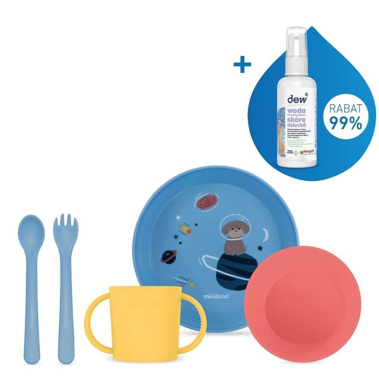 Miniland, zestaw stołowy do karmienia, kosmos