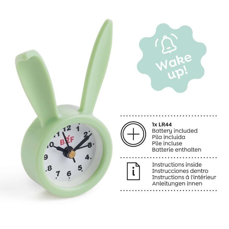 Miquelrius, budzik, królik, zielony