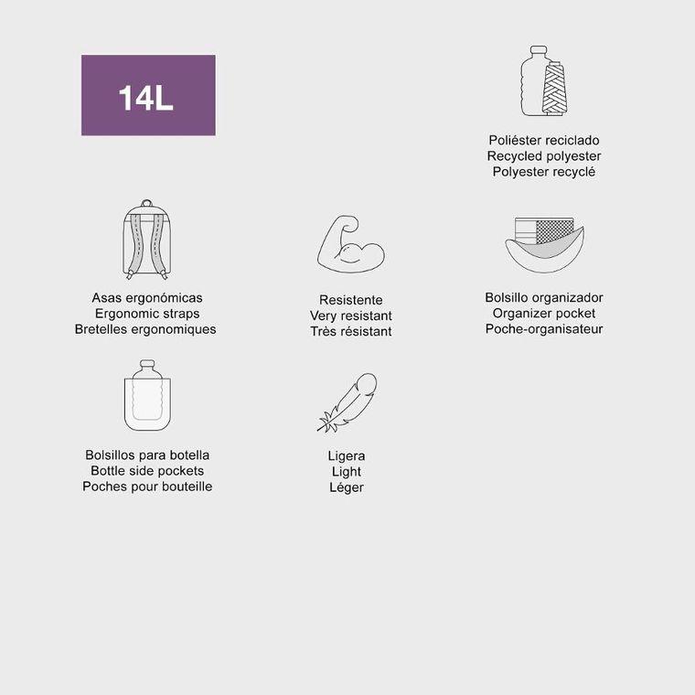 Miquelrius, Lizbona, Rock Star, plecak trzykomorowy, 14l