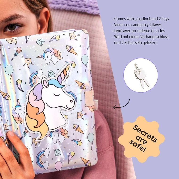 Miquelrius, pamiętnik na kłódkę, holograficzny, jednorożec