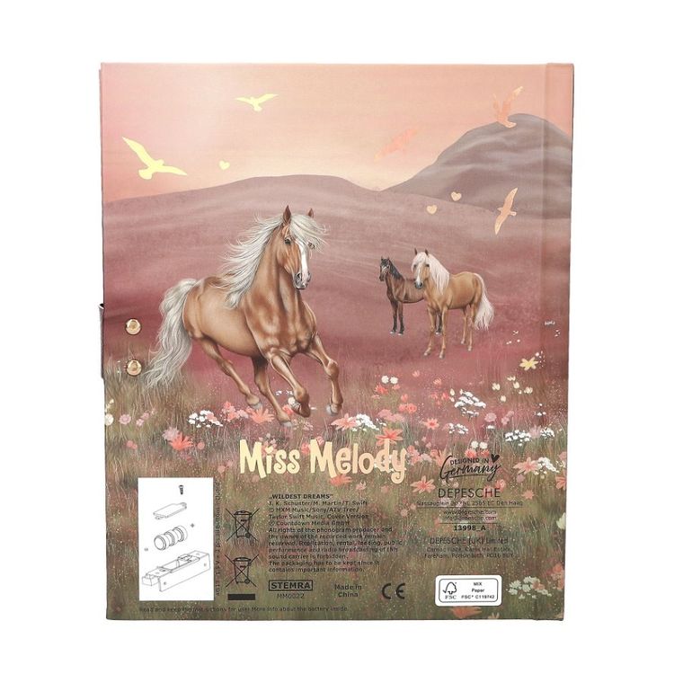 Miss Melody, grający pamiętnik na kod