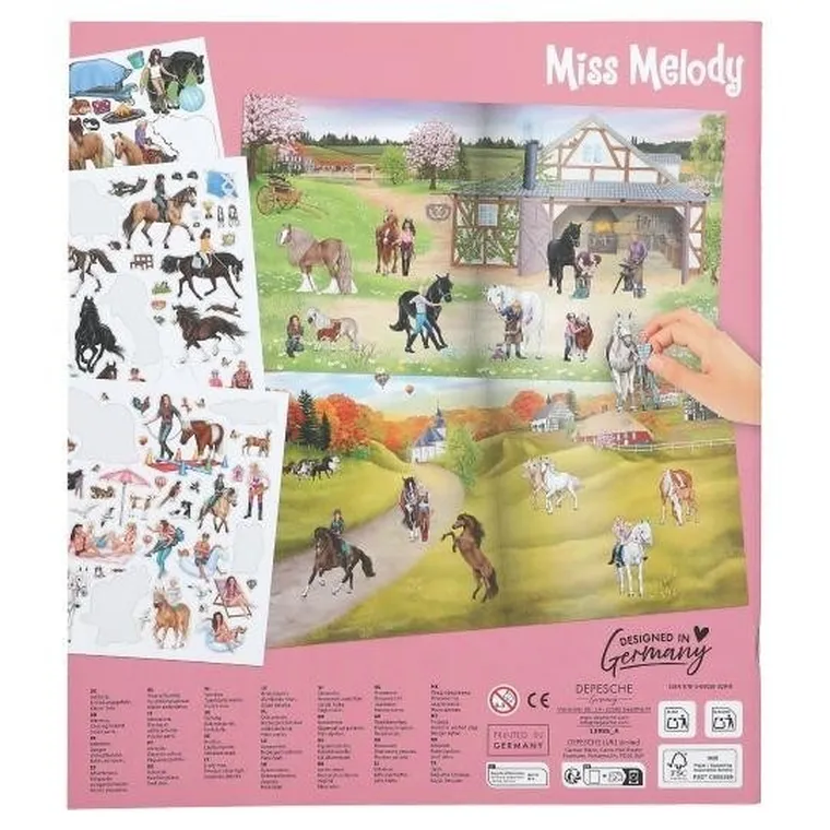 Miss Melody, zestaw keatywny z naklejkami
