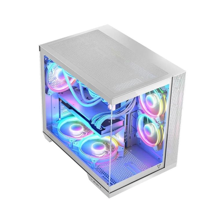 Modecom, Volcano Panorama APEX ARGB 7F MIDI, obudowa komputerowa, biała