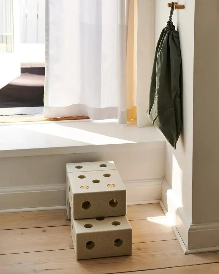 Modu, Pchacz 3w1, zestaw klocków aktywizujących, Sand Grey/Honey Yellow