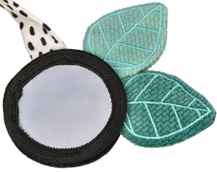 Mom's Care, Jamiś, spiralka do wózka, pastelowa zawieszka sensoryczna z lusterkiem i grzechotką, granatowa