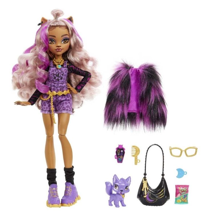 Monster High, Clawdeen Wolf, lalka podstawowa z akcesoriami