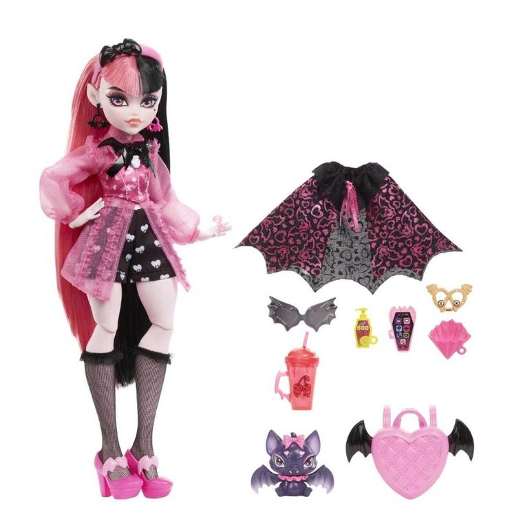 Monster High, Draculaura, lalka podstawowa z akcesoriami