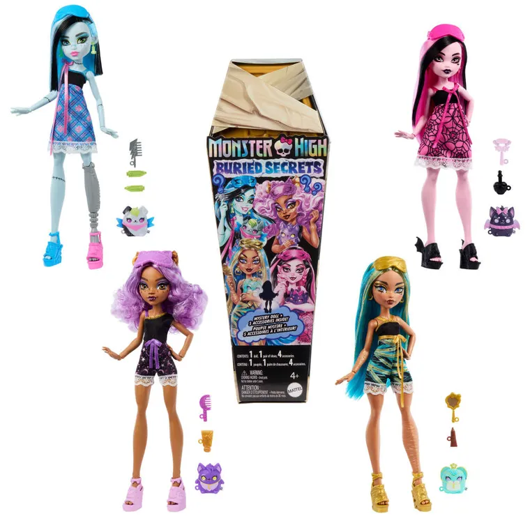 Monster High, Ukryte sekrety, Straszynocowanka, lalka Draculaura i akcesoria