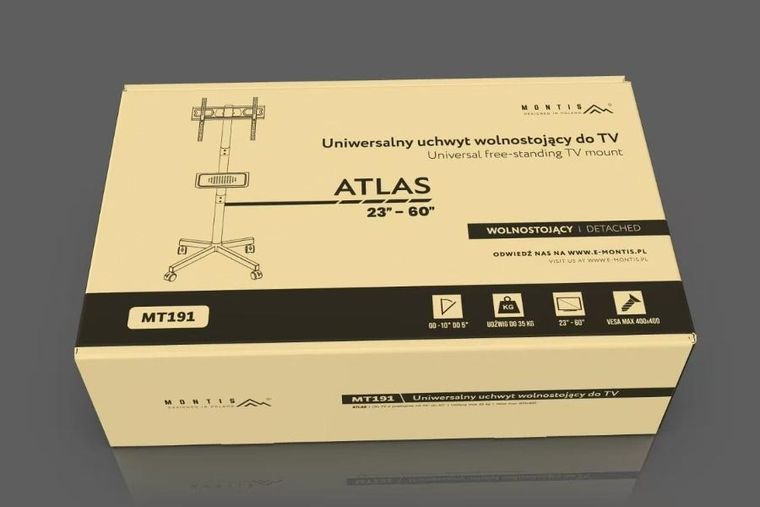 Montis, Atlas, mobilny uchwyt do telewizora, 23"-60", MT191, czarny, VESA 400-400