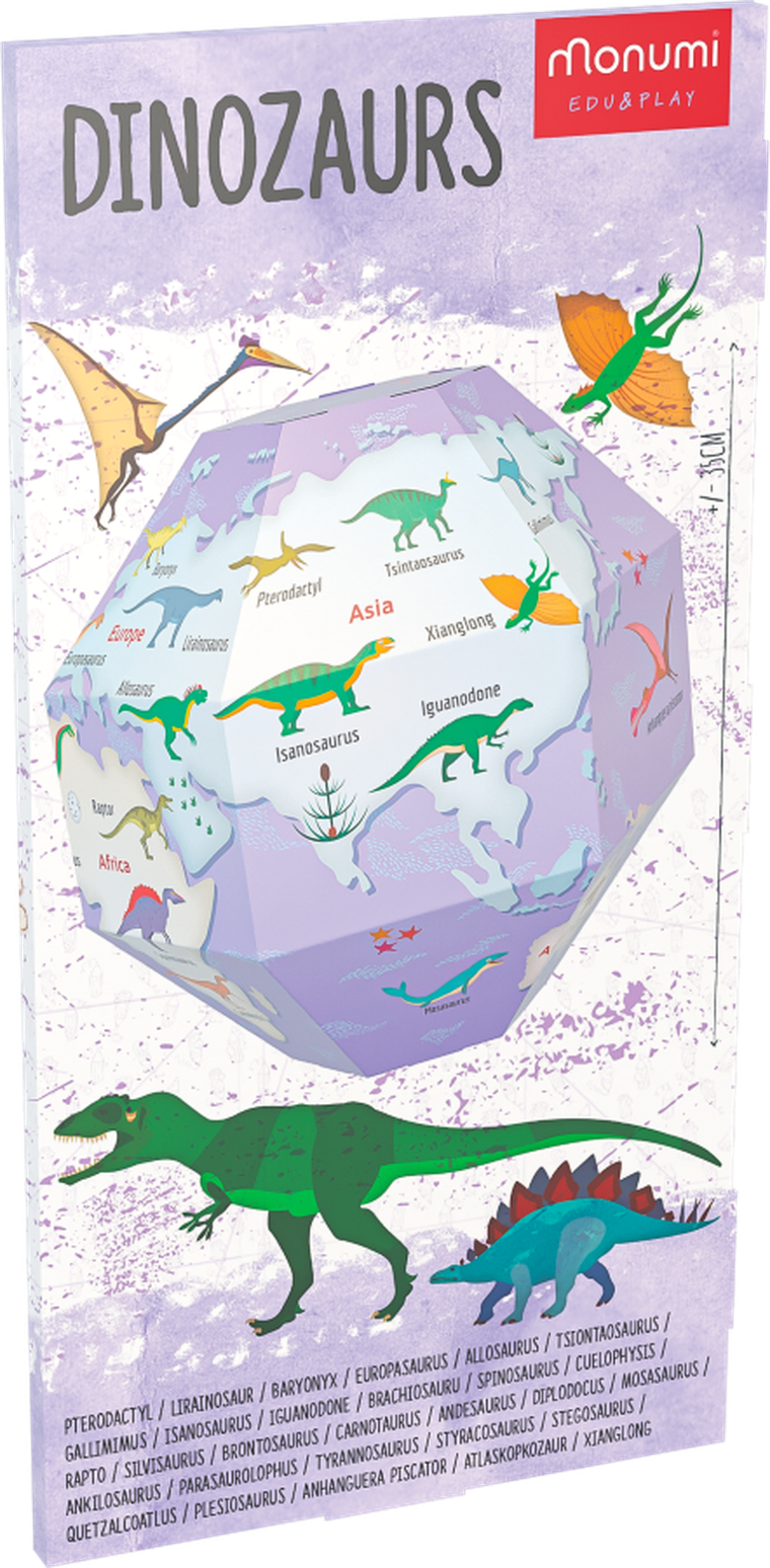 Monumi, Dinozaury, globus 3D do składania, średnica 35 cm