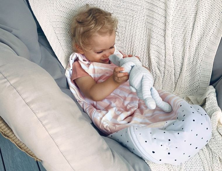 Motherhood, Classics Niebieski 2023, Zip-A-Round, śpiworek 2w1, TOG 2, 3-18 m