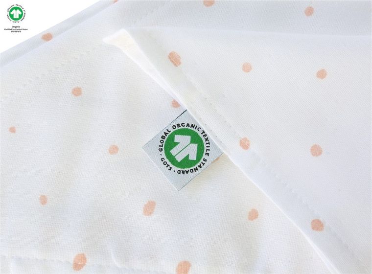 Motherhood, ECO Kropeczki Różowe, chusteczki muślinowe na główkę, 60-30 cm