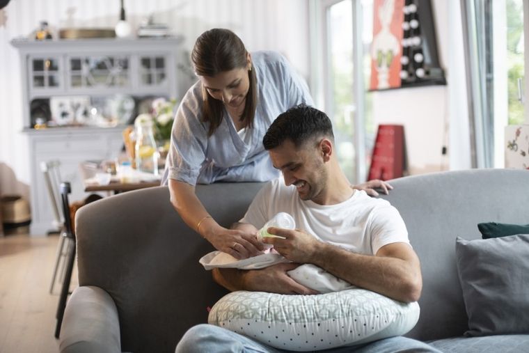 Motherhood, ECO Kropeczki Szare, rożek muślinowy