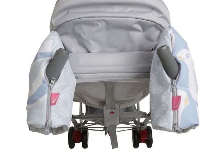 Motherhood, wodoodporne mufki do wózka, 2 szt, ptaszki niebieskie