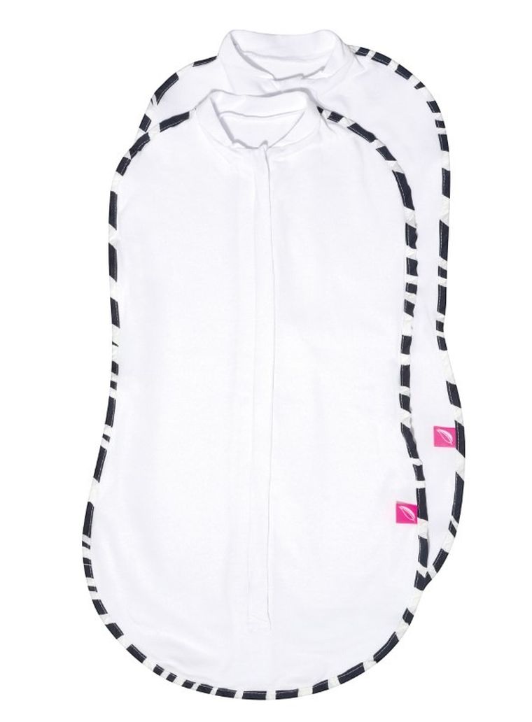 Motherhood, Zebra Niebieska, Zip&Swaddle, otulacz, rozmiar 1, 2,5-5 kg, 2 szt.