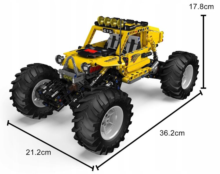 Mould King, Monster Climbing Vehicle, monstertruck, klocki, 1120 elementów
