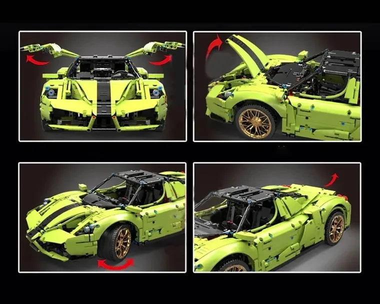 Mould King, pojazd sportowy Ferrarirs Enzo, klocki, 2790 elementów