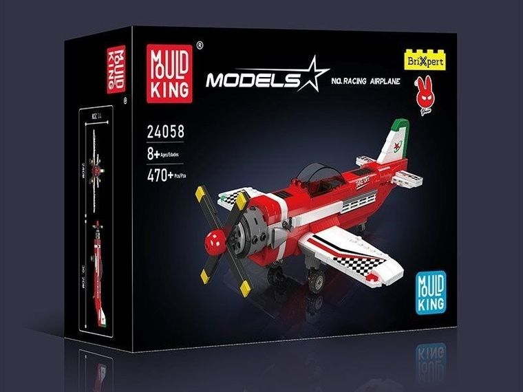 Mould King, Racing Airplane, samolot, klocki, 470 elementów