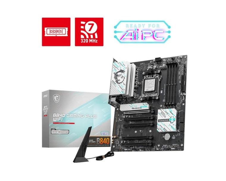 MSI, płyta głowna, B840, gaming plus, WIFI
