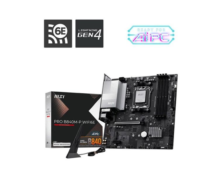 MSI, płyta główna, PRO B840M-P WIFI6E AM5 4DDR5 ATX