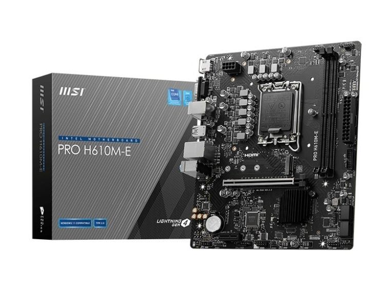 MSI, płyta główna, PRO H610M-E s1700 2DDR5 HDMI M.2 mATX