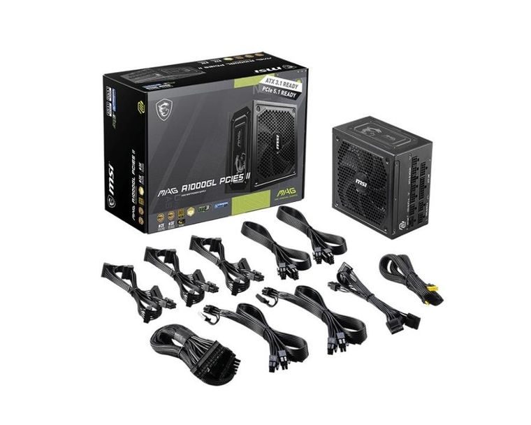 MSI, zasilacz, A1000GL PCIE5 II, 1000W, 80PLUS GOLD