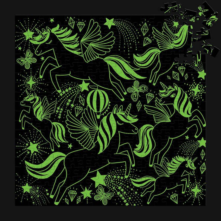 Mudpuppy, Jednorożce, puzzle świecące w ciemności, 300 elementów