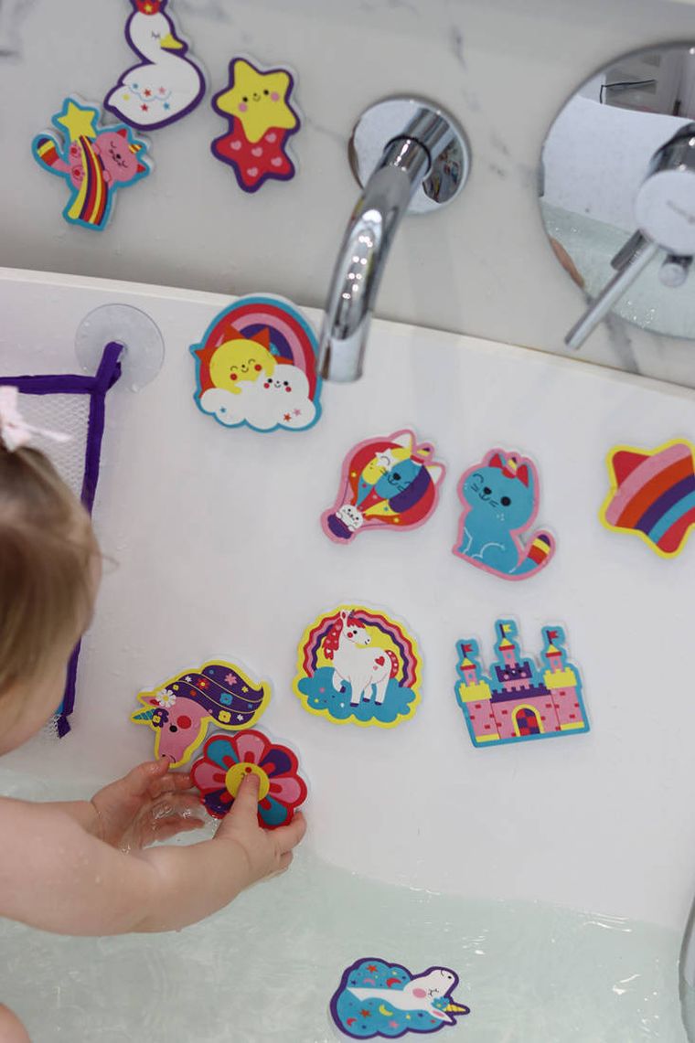 Mudpuppy, Marzenia jednorożca, piankowe figurki do kąpieli, 20 elementów