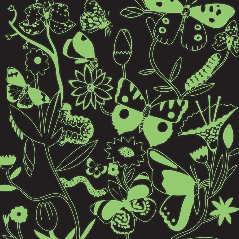 Mudpuppy, Motyle, puzzle, świecące w ciemności, 500 elementów