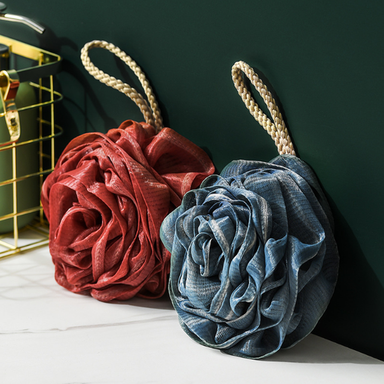 Myjka do kąpieli w kształcie róży, granatowa