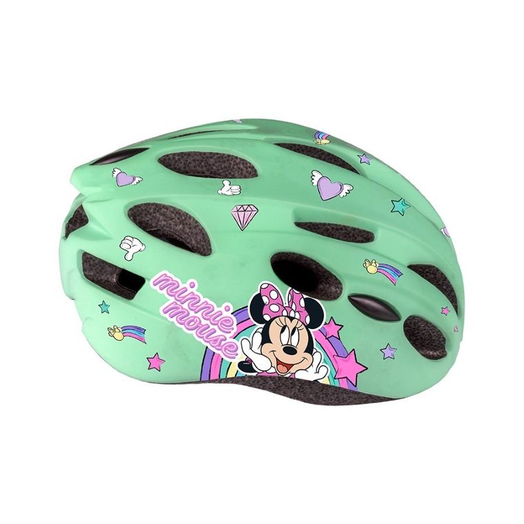 Myszka Minnie, kask rowerowy, in-mold, mint