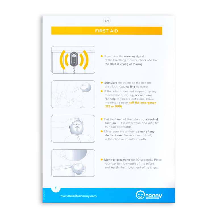 Nanny, medyczny monitor oddechu dla dzieci, Bm-02