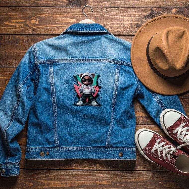 Naprasowanki, naplamki, 2 Misie, zestaw Hip Hop