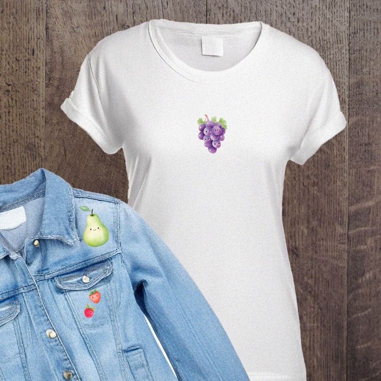 Naprasowanki, naplamki, owoce i warzywa