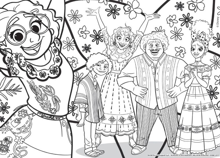 Nasze magiczne Encanto, puzzle podłogowe, dwustronne, maxi floor, 192 elementy