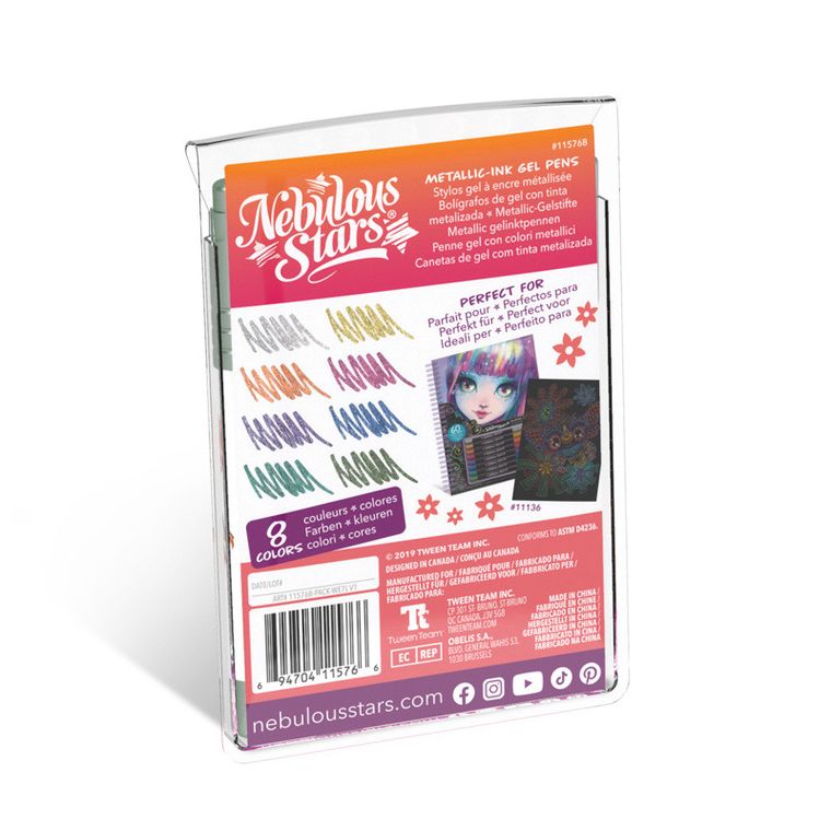Nebulous Stars, Hazelia, długopisy żelowe, metaliczne, 8 kolorów