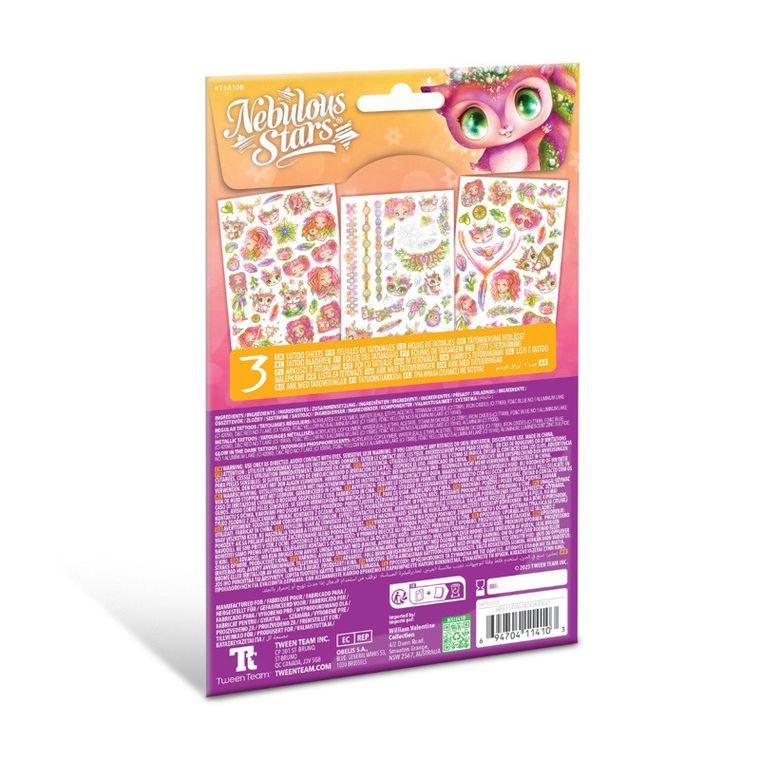 Nebulous Stars, Hazelia, tatuaże dla dzieci, 3 rodzaje