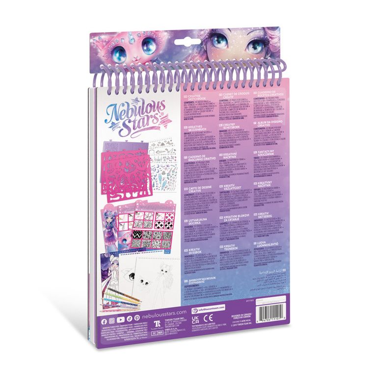 Nebulous Stars, Nebulia, szkicownik z kredkami, szablonami i naklejkami