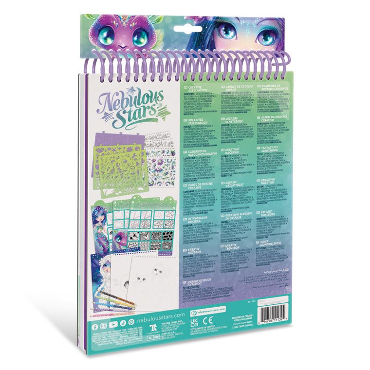 Nebulous Stars, Nenuphia, szkicownik z kredkami, szablonami i naklejkami