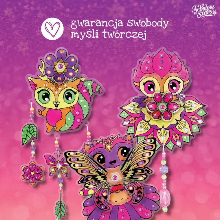 Nebulous Stars, witraż na okno do malowania, 3 szt.