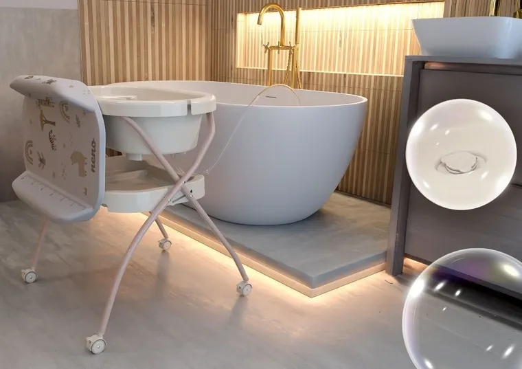 Neno, Breza, wanienka ze stelażem i przewijakiem