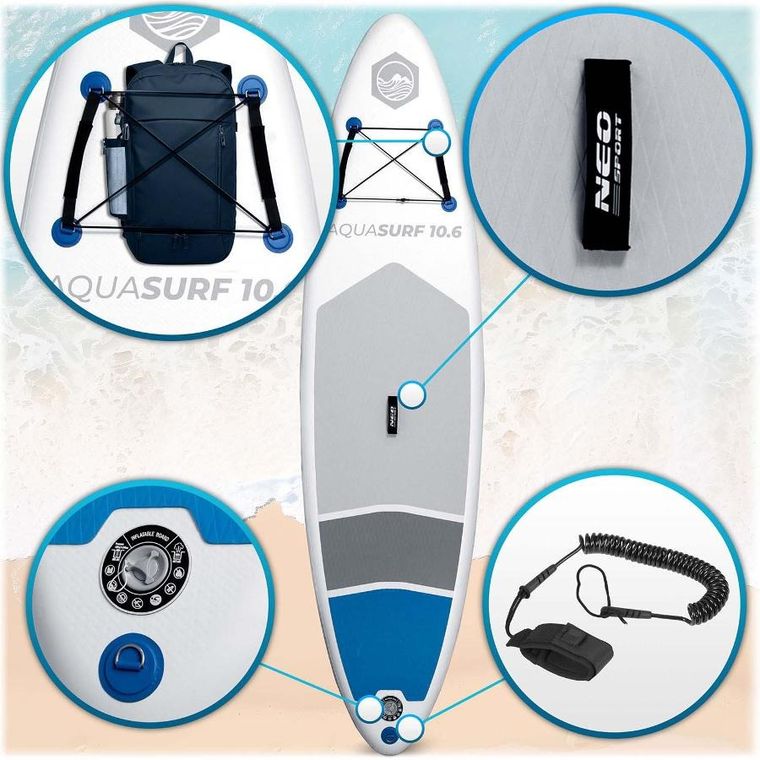 Neo-Sport, Aquasurf, deska SUP, 320-84-15 cm