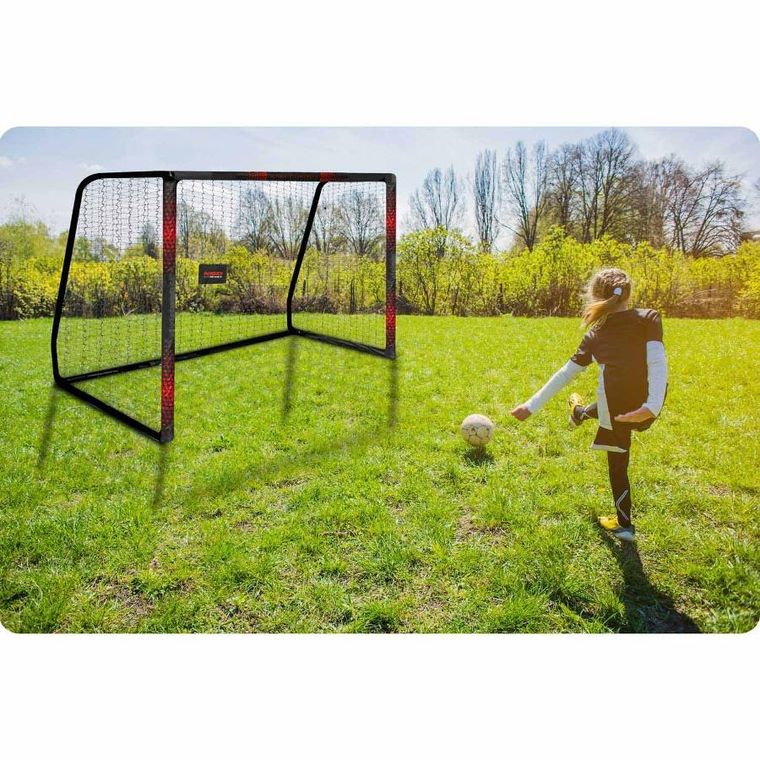 Neo-Sport, bramka do piłki nożnej, czarno-czerwona, 300-200-120 cm