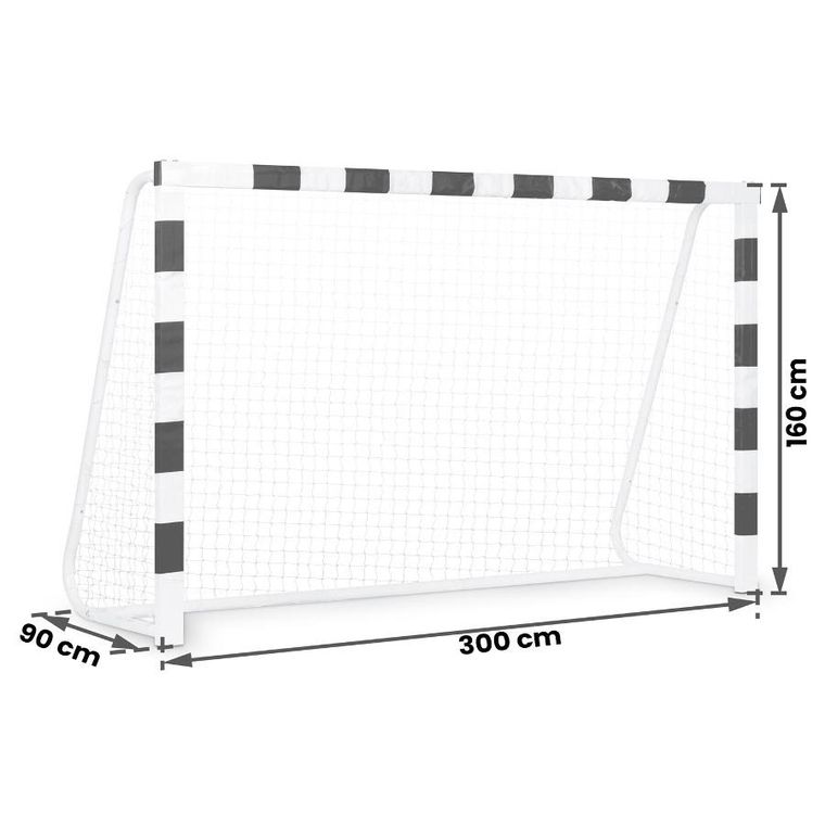 Neo-Sport, bramka piłkarska, czarno-biała, 300-160-90 cm