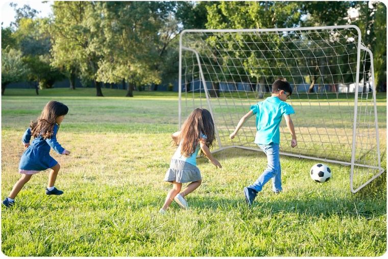 Neo-Sport, bramka piłkarska metalowa, mata celności, 245-155 cm