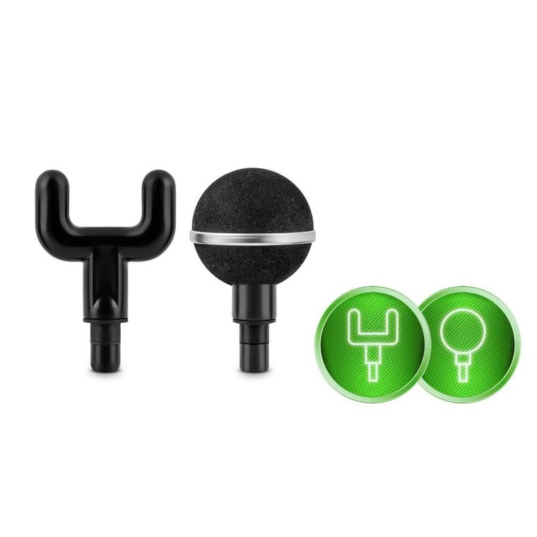 Neo-Sport, pistolet do masażu ciała, 8 nakładek, czarny